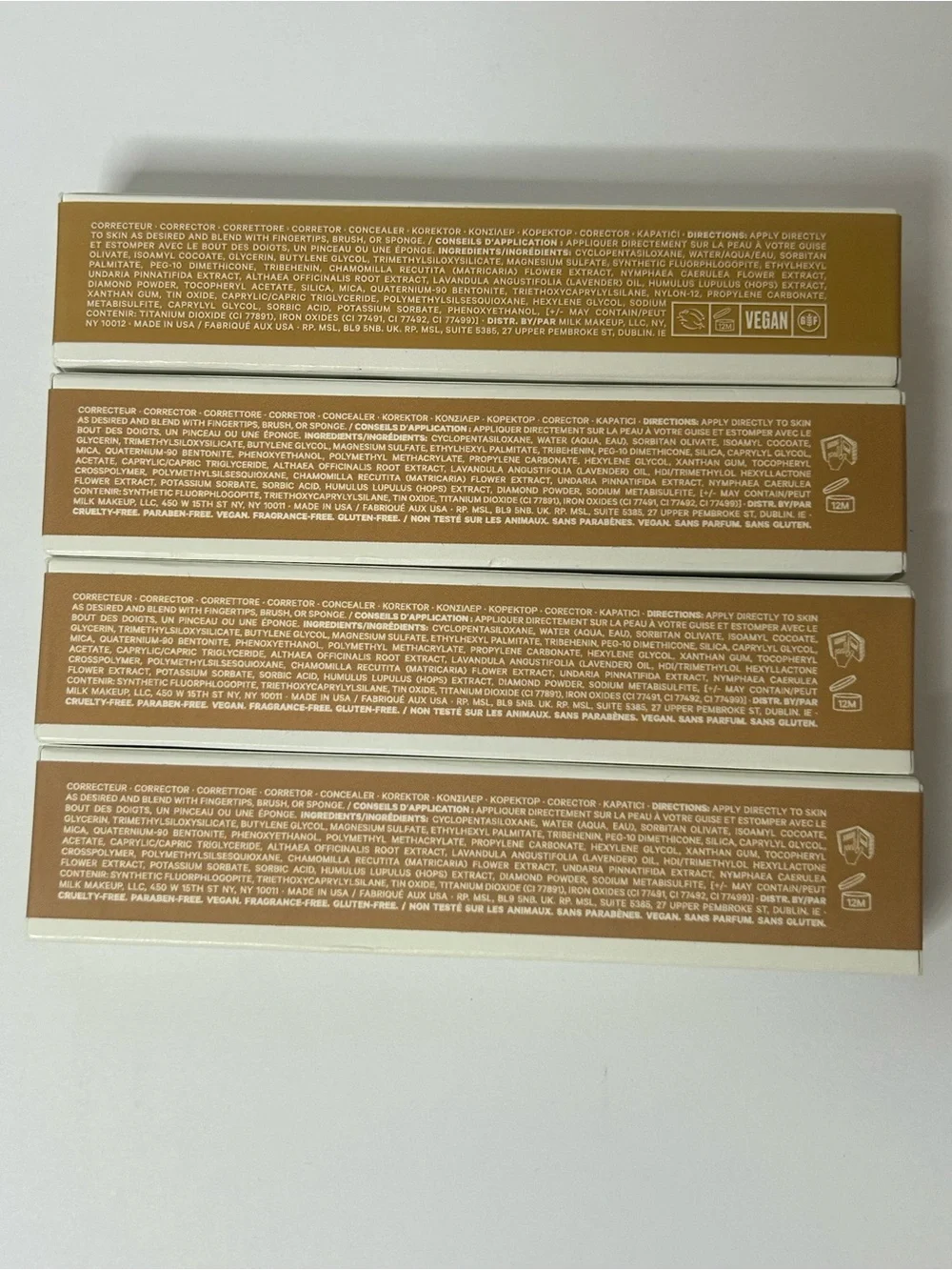 MILK Makeup Flex Concealer  Golden Honey  Medium/Full Coverage NIB Lot of 4  New